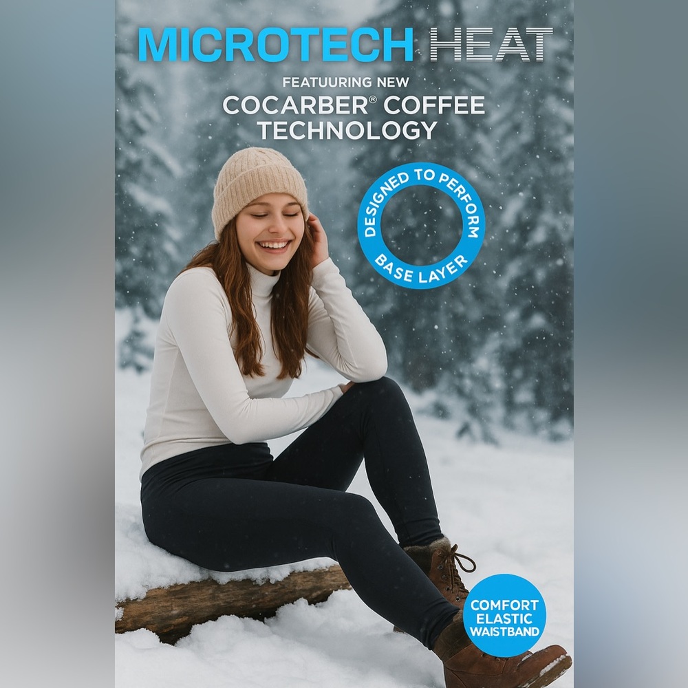 NWT Free Country Ladies Microtech Heat Base Layer Pants 2-Pack Black XXL